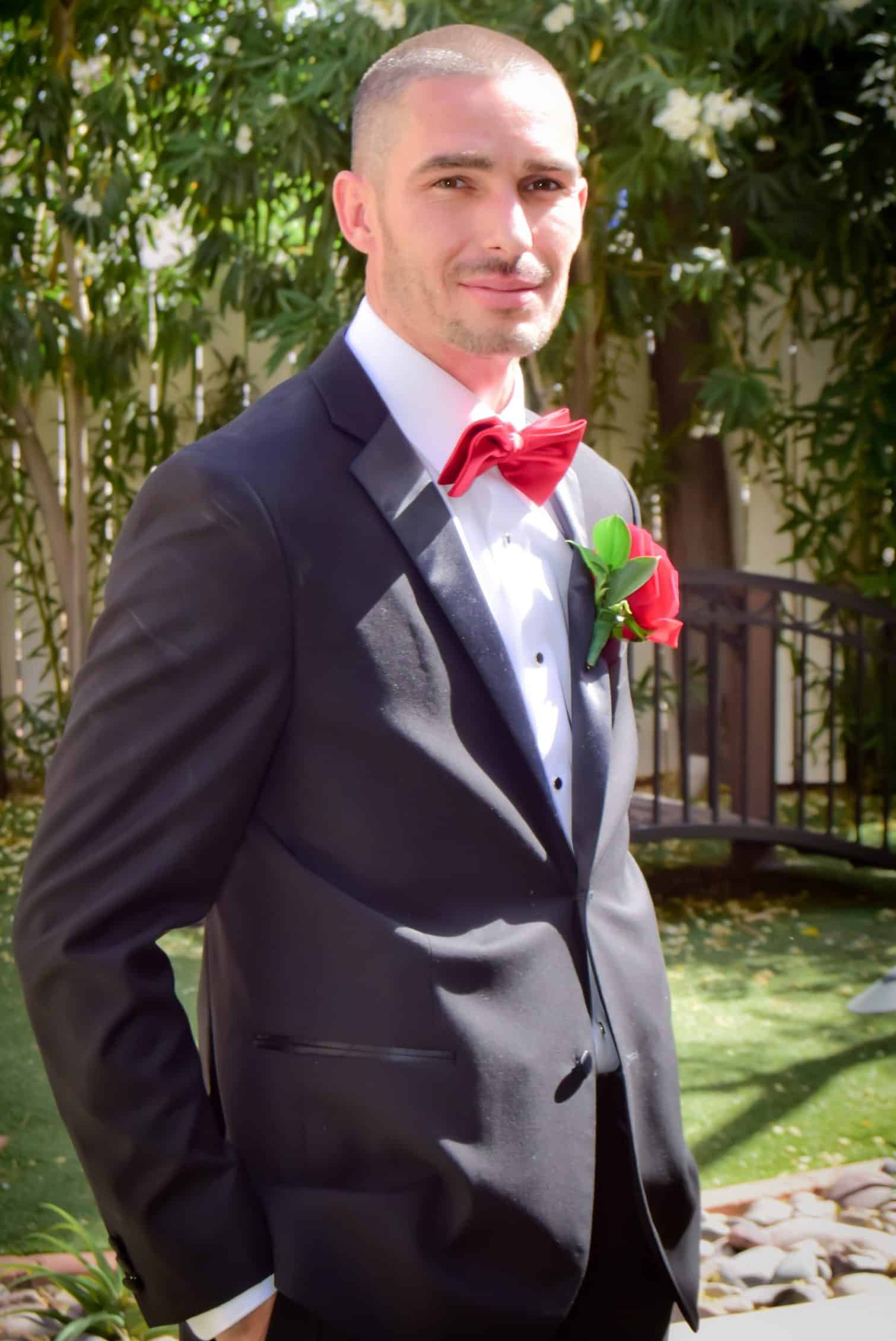 Las Vegas wedding tuxedo rental for groom